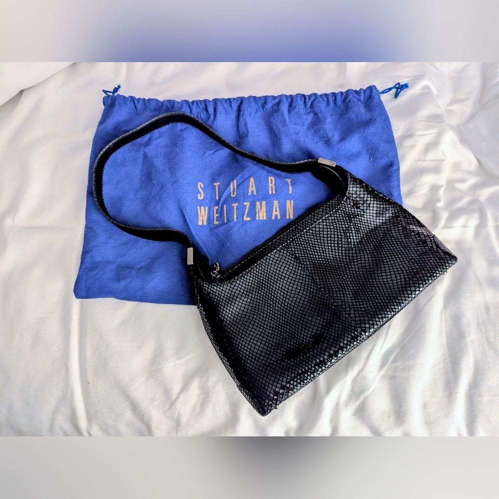 Stuart Weitzman Black Snakeskin Purse